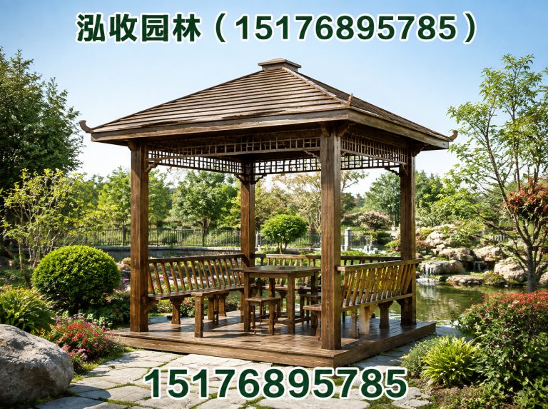 长春防腐木凉亭展示图
